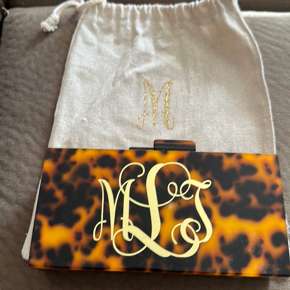 Custom Monogrammed acrylic clutch